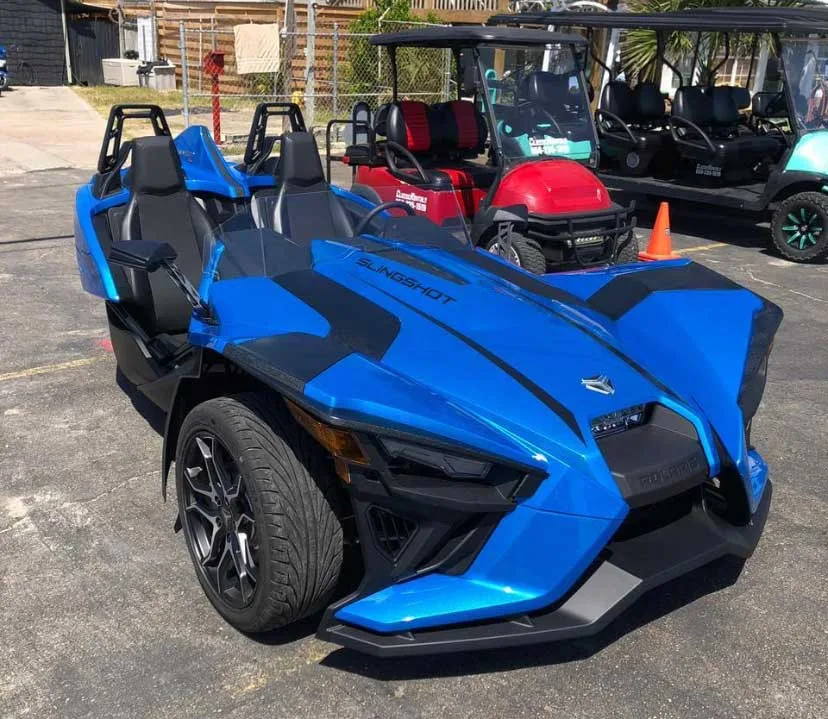 Blue Polaris Slingshot for rent PCB